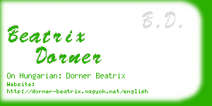 beatrix dorner business card